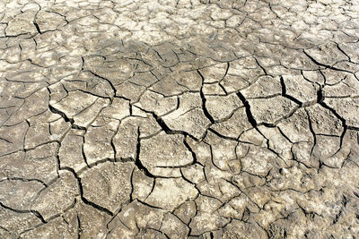 Full frame shot of cracked land