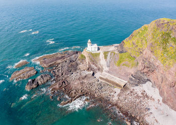 High angle view of beach