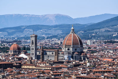 High angle view of buildings in city - florence 