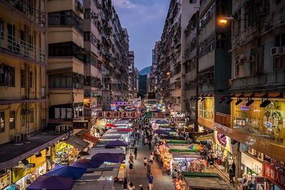 People at street market during night