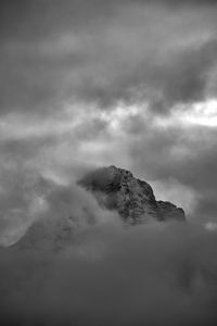 Rock formation on land against sky