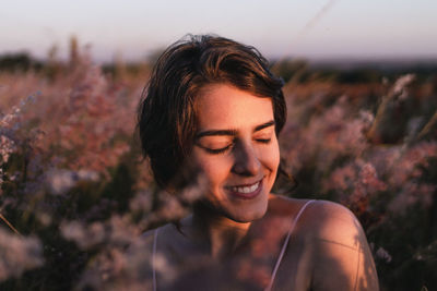 Portrait of a smiling young woman