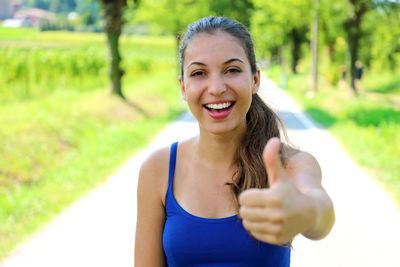 Portrait of a smiling young woman