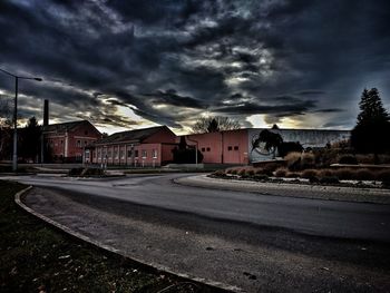 View of road against cloudy sky