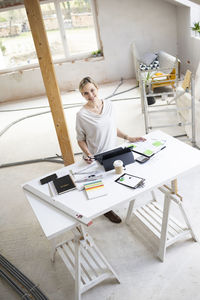 Businesswoman working at office