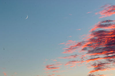 Low angle view of sky at sunset