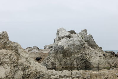 Rock formations against sky