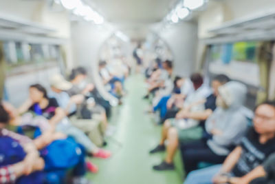 Group of people sitting in bus