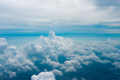 Aerial view of clouds over sea