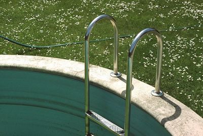 View of swing in playground