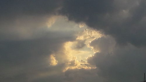 Low angle view of sky during sunset