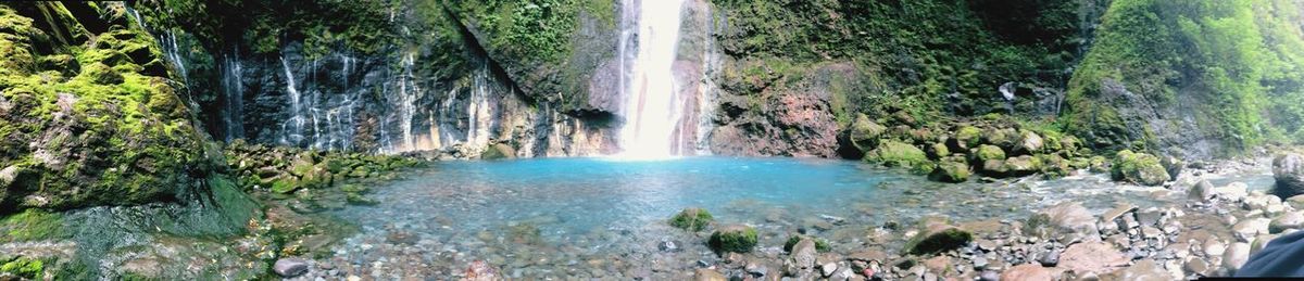 Panoramic view of waterfall