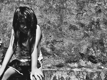 Young woman looking at camera