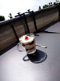 Close-up of dessert on table