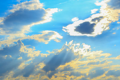 Low angle view of clouds in sky