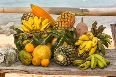 Close-up of fruits on table