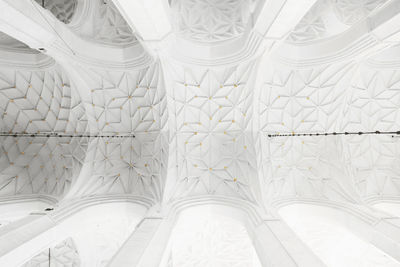 Full frame shot of patterned glass ceiling