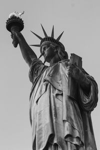 Low angle view of statue