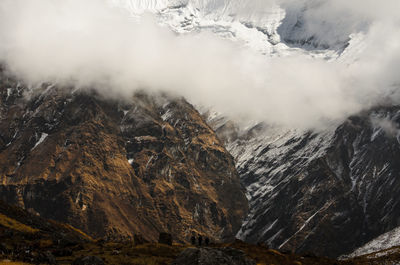 Scenic view of rocky mountains