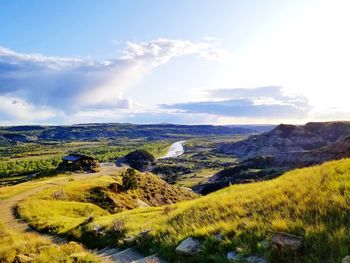 Scenic view of landscape against sky