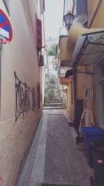 Narrow alley in city