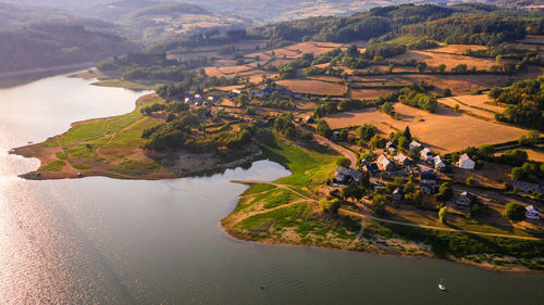 High angle view of buildings