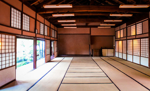 Empty corridor of building