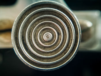 Close-up of spiral metal