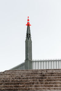 Low angle view of built structure against clear sky