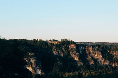 Scenic view of landscape against clear sky