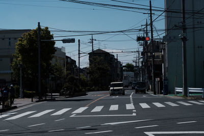 Cars on street in city