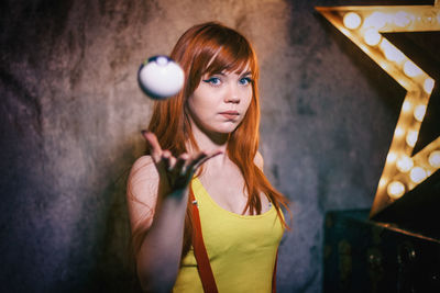 Close-up of young woman