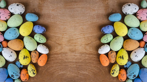 High angle view of food on table