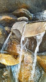 Close-up of water on rock