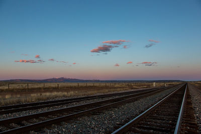 Railroad tracks on railroad track