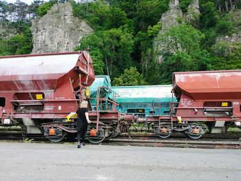 Train on railroad track
