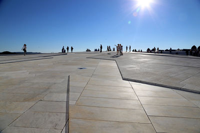 Oslo opera architecture and people - roof of the opera.