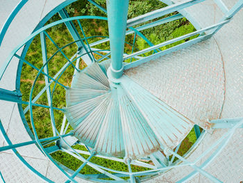 Low angle view of spiral staircase