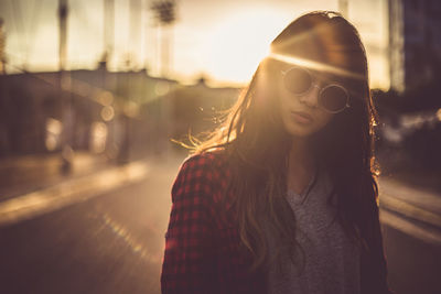 Portrait of young woman