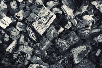 Full frame shot of logs