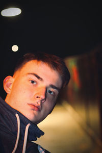 Close-up portrait of young man