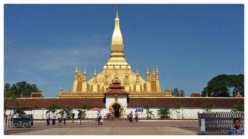 People visiting temple