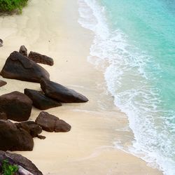 Rocks in sea