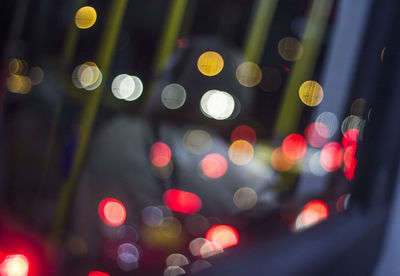 Defocused image of illuminated lights