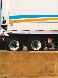View of train on road