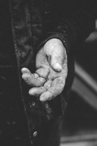 Close-up of person hand