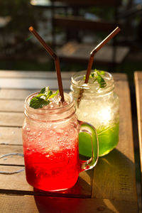 Close-up of drink on table