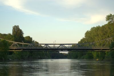 Bridge over river against sky