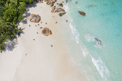 High angle view of beach