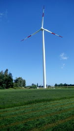 Wind turbines on landscape